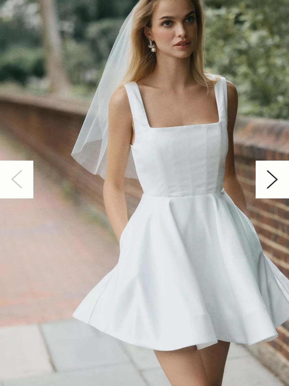 NWT BHLDN Sleeveless Square-Neck Fit & Flare Mini Dress